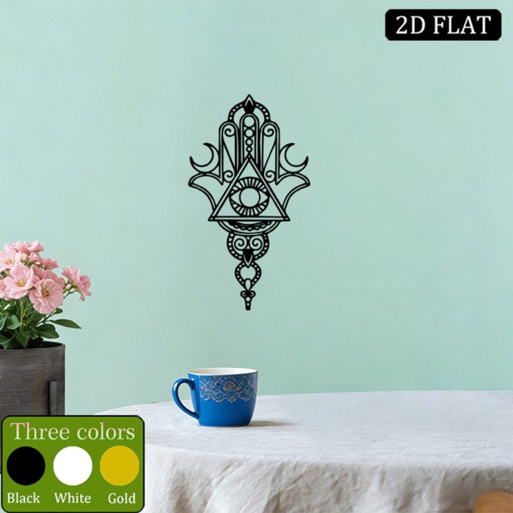 Home Decor Living Room - CIFBUY 鉄製ウォールアート ハムサ邪視メタル彫刻 壁掛け飾り 防錆加工 ホームベッドルーム