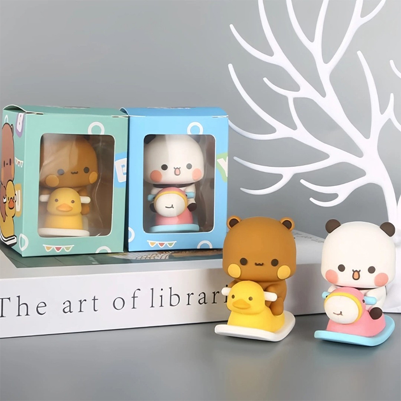 Home Decor Trends 2025 - かわいいパンダのクマの置物,収集可能なおもちゃ,カワイイアクションドール,家の装飾のための装飾品,誕生日とクリスマスの贈り物,ブブドゥア,2025
