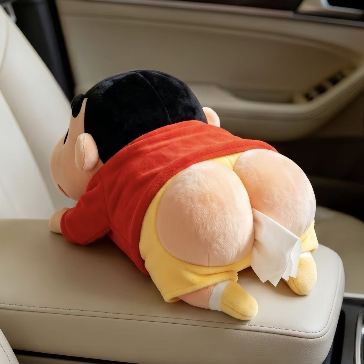 Home Decor Zen - 2026年新作 かわいい寝そべりクレヨンしんちゃんフィギュア ティッシュボックス 車内装飾ペンダント コレクタブルフィギュア 家庭や車用