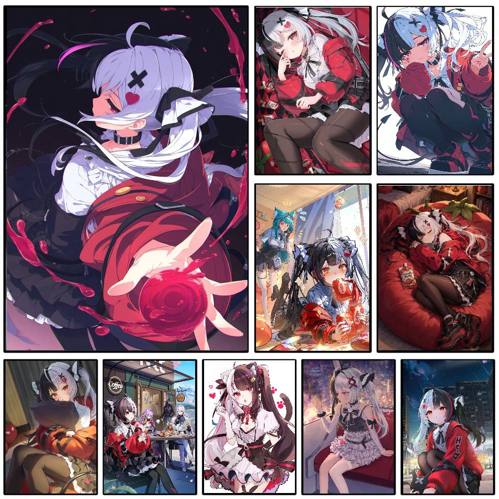 Home Decor Nte - ラクリモサアニメN-NTEポスター リビングルーム バー カフェ 高品質キャンバス ヴィンテージスタイル
