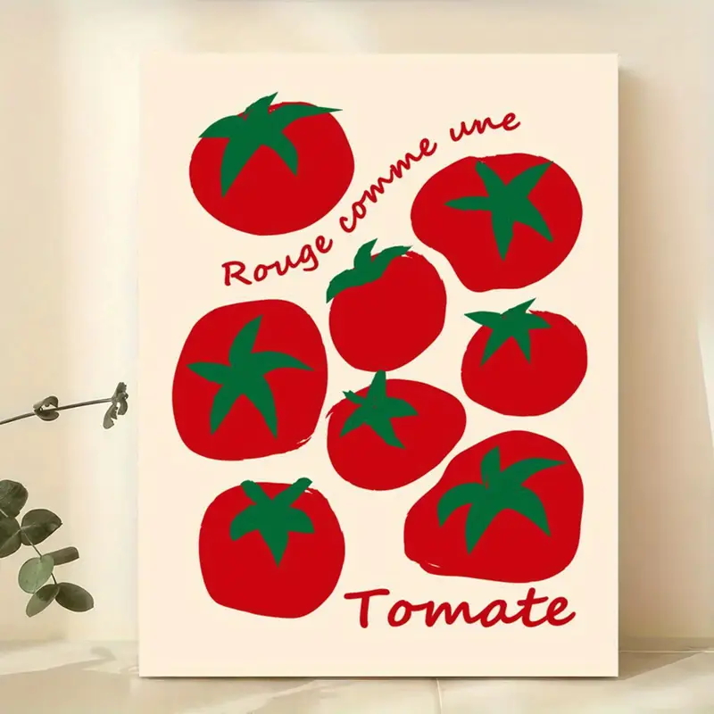 モダンなカラフルな赤いトマト壁アートプリントキャンバス絵画ポ - Home Decor Kolkata のレビューと価格