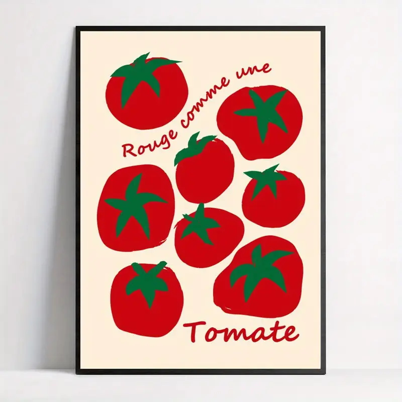 モダンなカラフルな赤いトマト壁アートプリントキャンバス絵画ポ - Home Decor Kolkata のレビューと価格