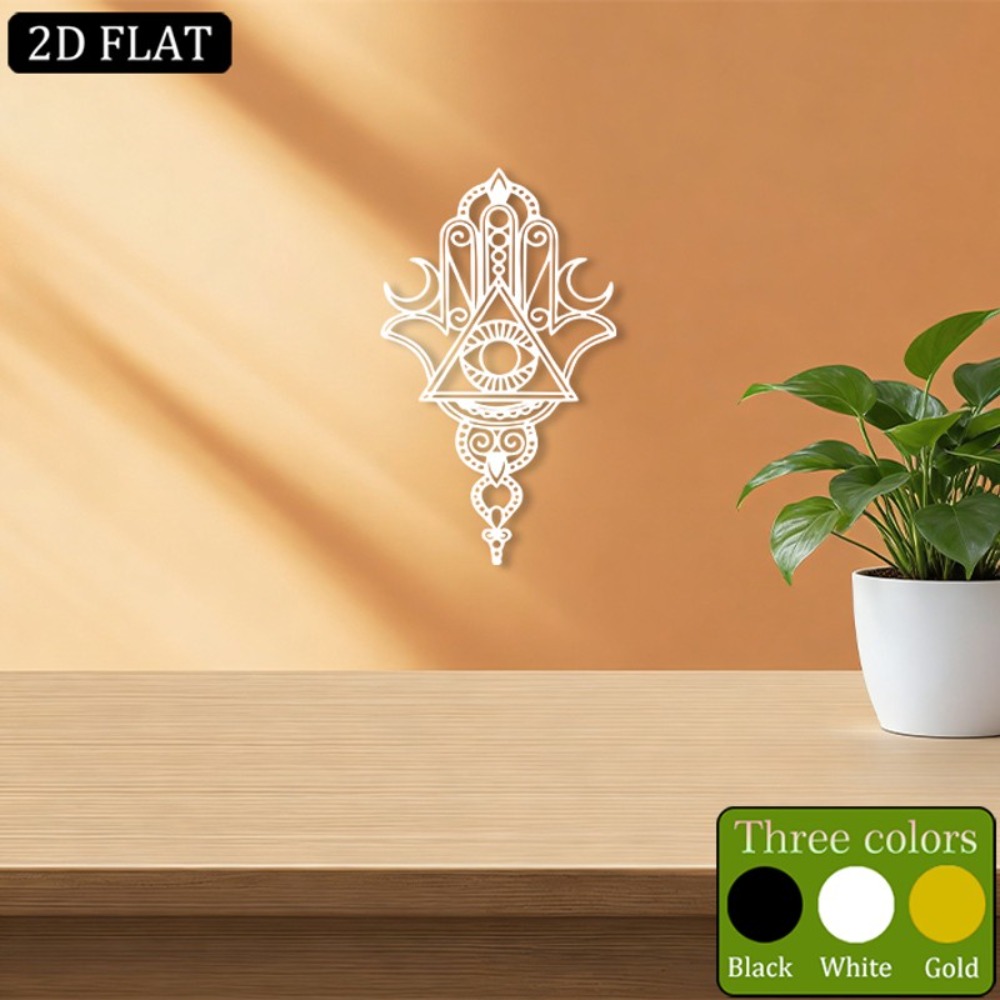 CIFBUY 鉄製ウォールアート ハムサ邪視メタル彫刻 壁掛 - Home Decor Living Room のレビューと価格
