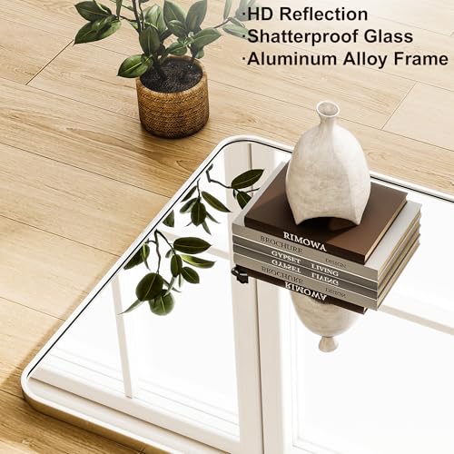 シルバーの全身鏡 24 x 65インチ 角丸型 ホームデコレ - X Home Decor のレビューと価格