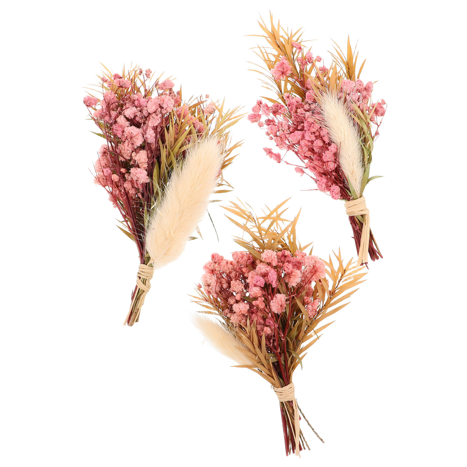 3 個ミニドライフラワーブーケナチュラル小さなドライフラワー - Dried Flower Bouquet のレビューと価格