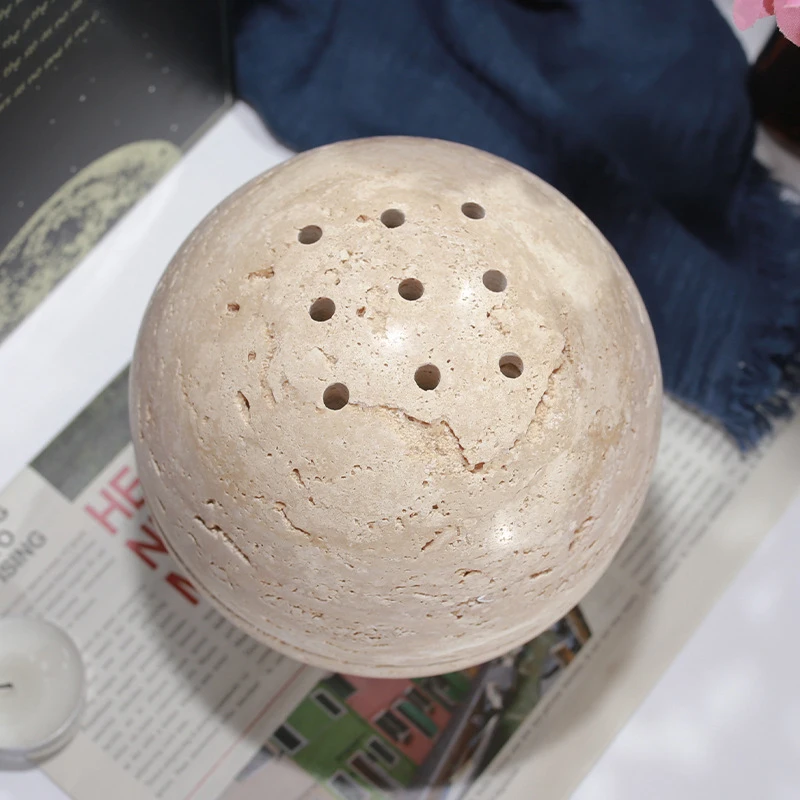 ベージュの球体ムバクハル香炉、家の装飾、天然大理石の宗教的な - Home Decor Humacao のレビューと価格