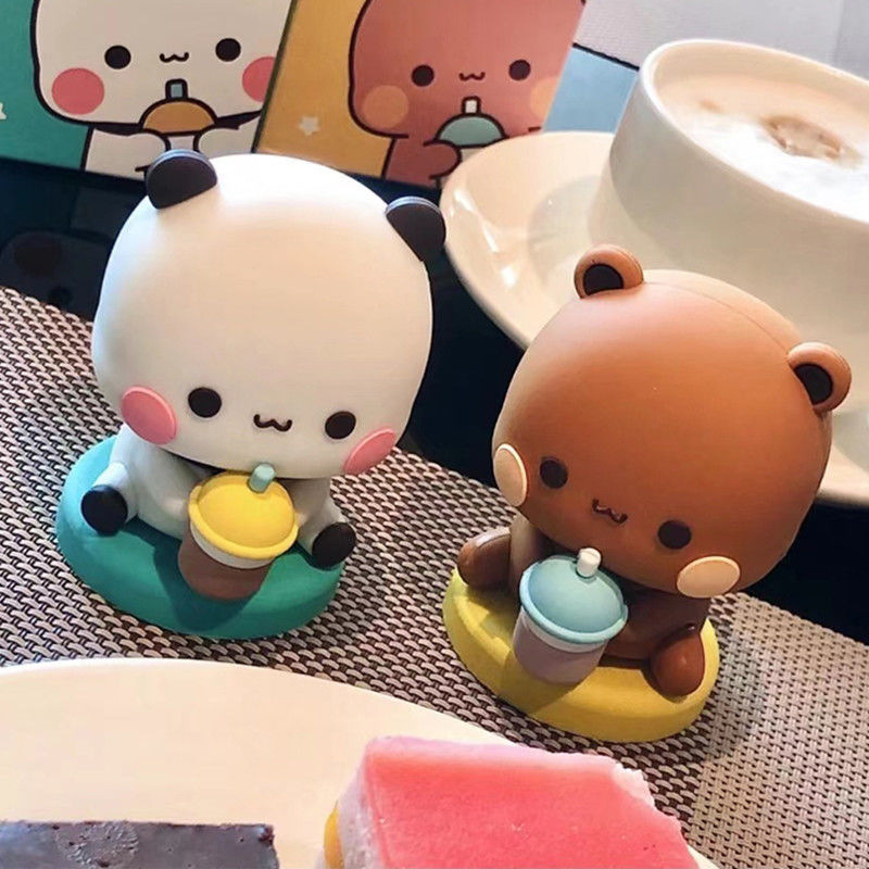 かわいいパンダのクマの置物,収集可能なおもちゃ,カワイイアク - Home Decor Trends 2025 のレビューと価格