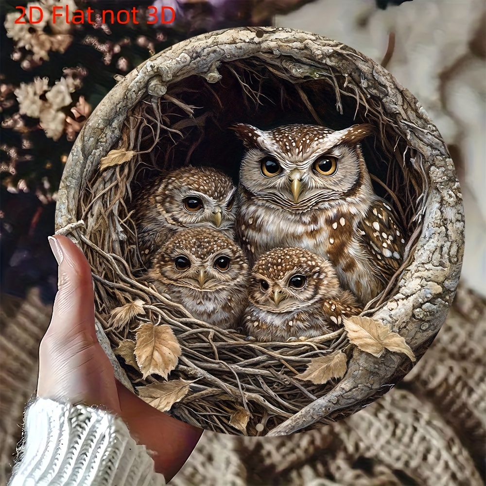 ヴィンテージメタル製フクロウファミリーウォールデコレーション - X Home Decor のレビューと価格