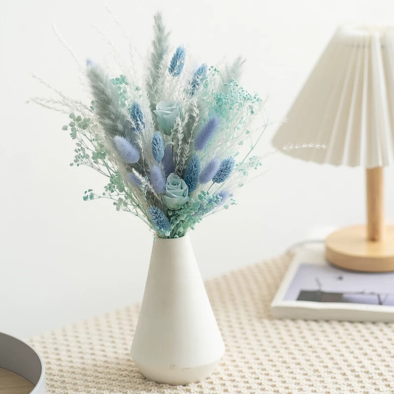 プリザーブドローズ ラビットテール リード ドライフラワーブ - Dried Flower Bouquet のレビューと価格
