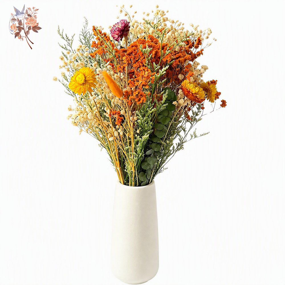 秋のドライフラワーブーケ、ナチュラルオレンジのパンパスグラス - Dried Flower Bouquet のレビューと価格