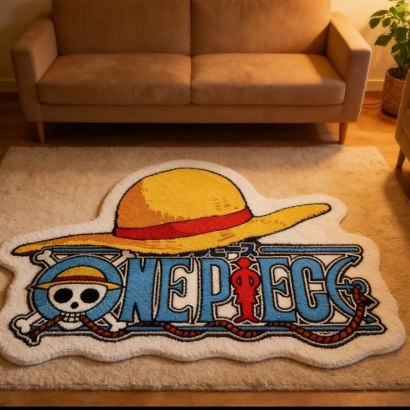 ワンピースアニメ柄スプライスエリアラグ、リビングルームのコー - Flooring Home Decor のレビューと価格