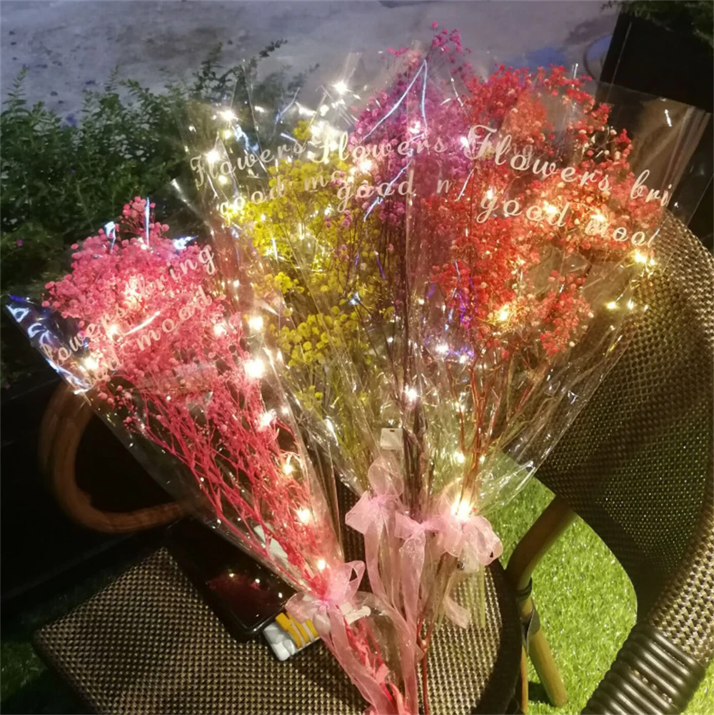 ミニGypsophilaドライフラワー、天然赤ちゃんブレス保 - Dried Flower Bouquet のレビューと価格