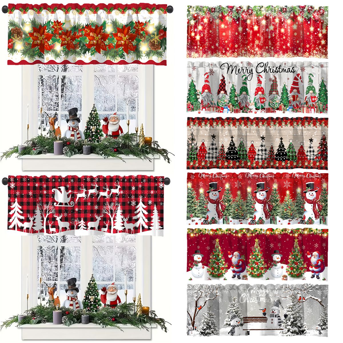クリスマスショートカーテン メリークリスマス ホームデコレー - Home Decor Trends 2025 のレビューと価格