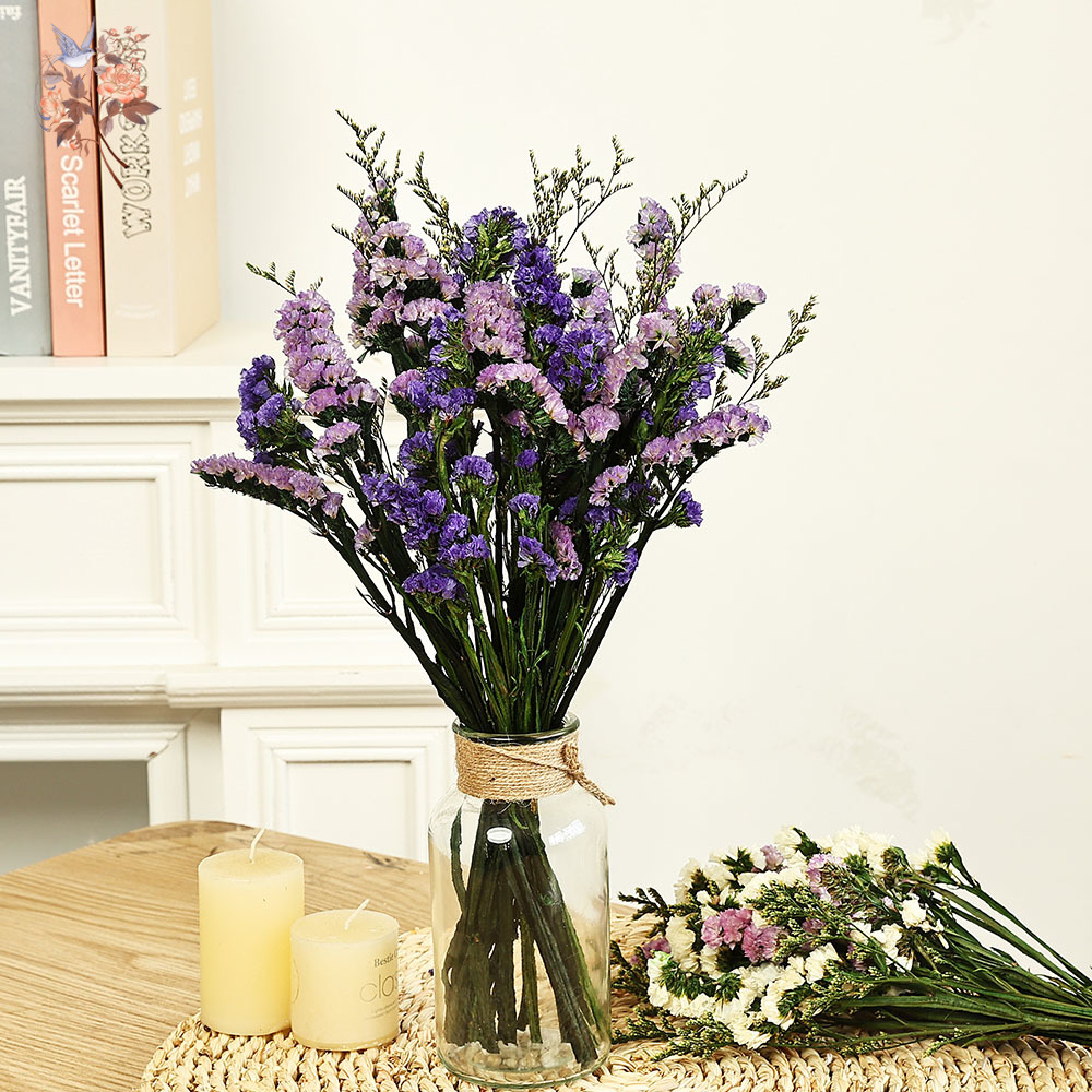 100 グラム天然本物の忘れな草の花の花束ミックスリモニウム - Dried Flower Bouquet のレビューと価格
