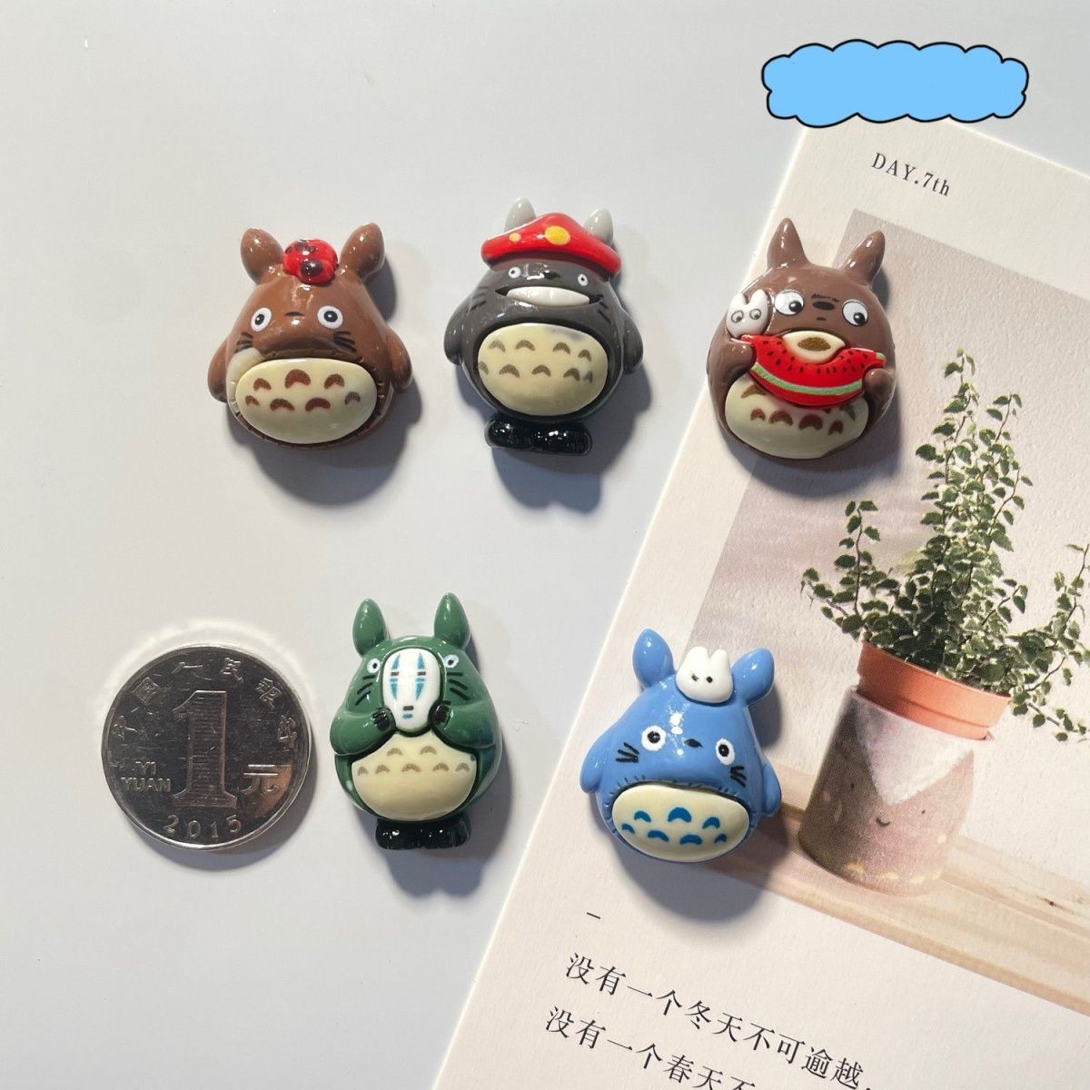 トトロアニメ樹脂製冷蔵庫マグネットかわいい漫画フィギュア磁気 - Home Decor Zen のレビューと価格